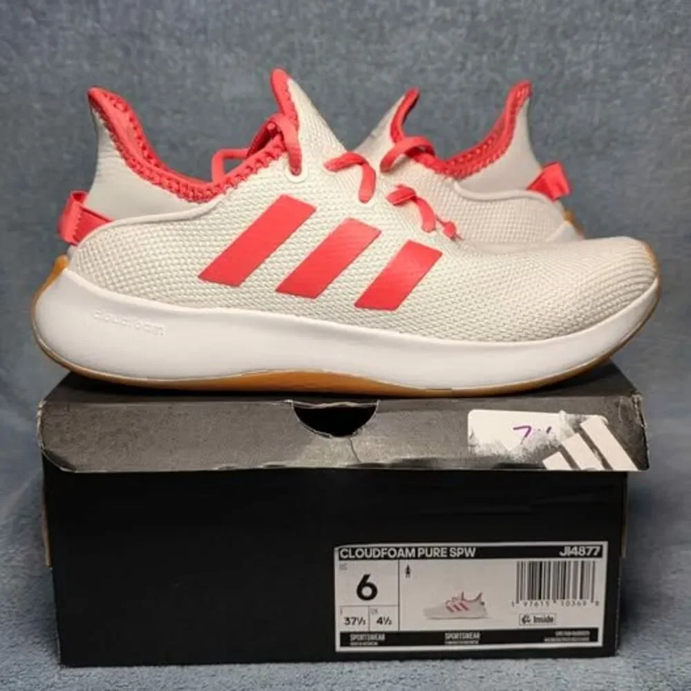 Adidas Cloudfoam Pure SPW Women's Size US 6 - White Coral Sneakers